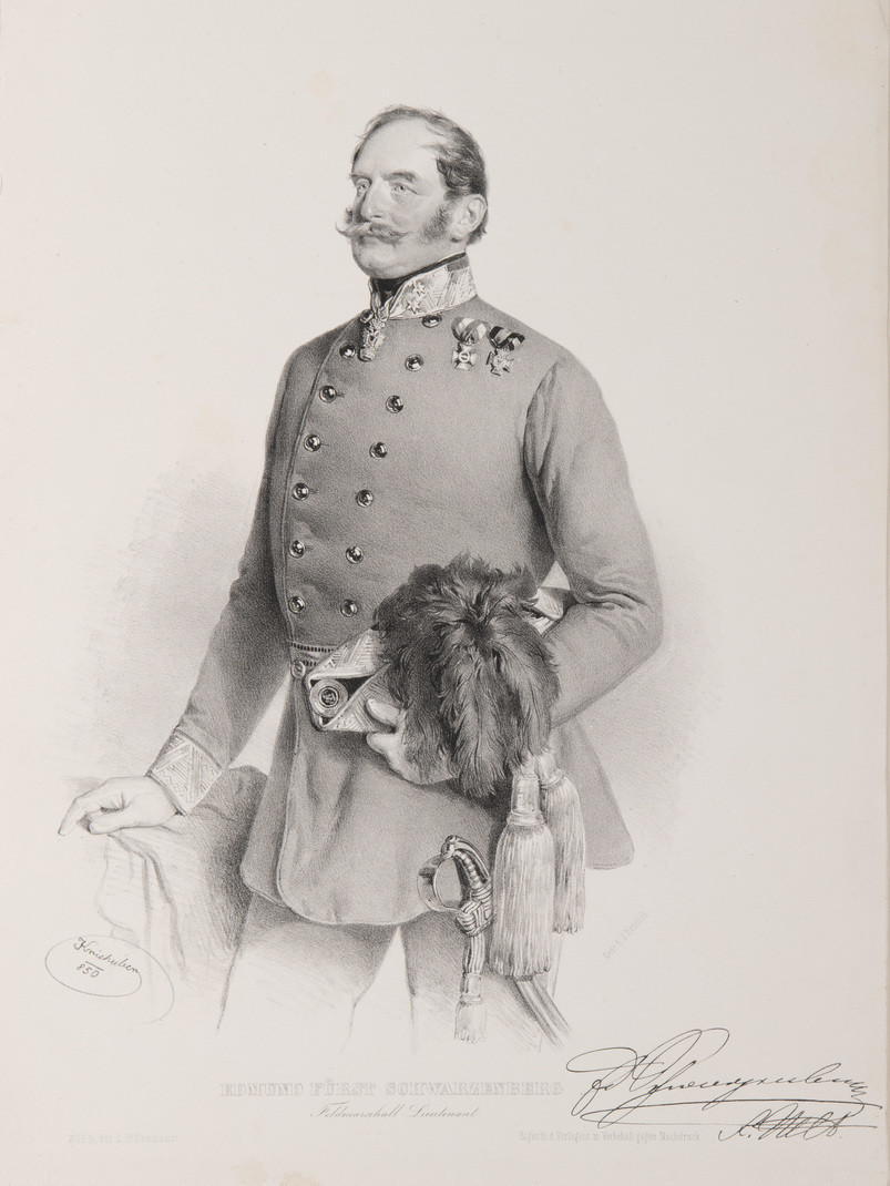 Group of three lithographs Edmund, Prince of Schwarzenberg; The Count